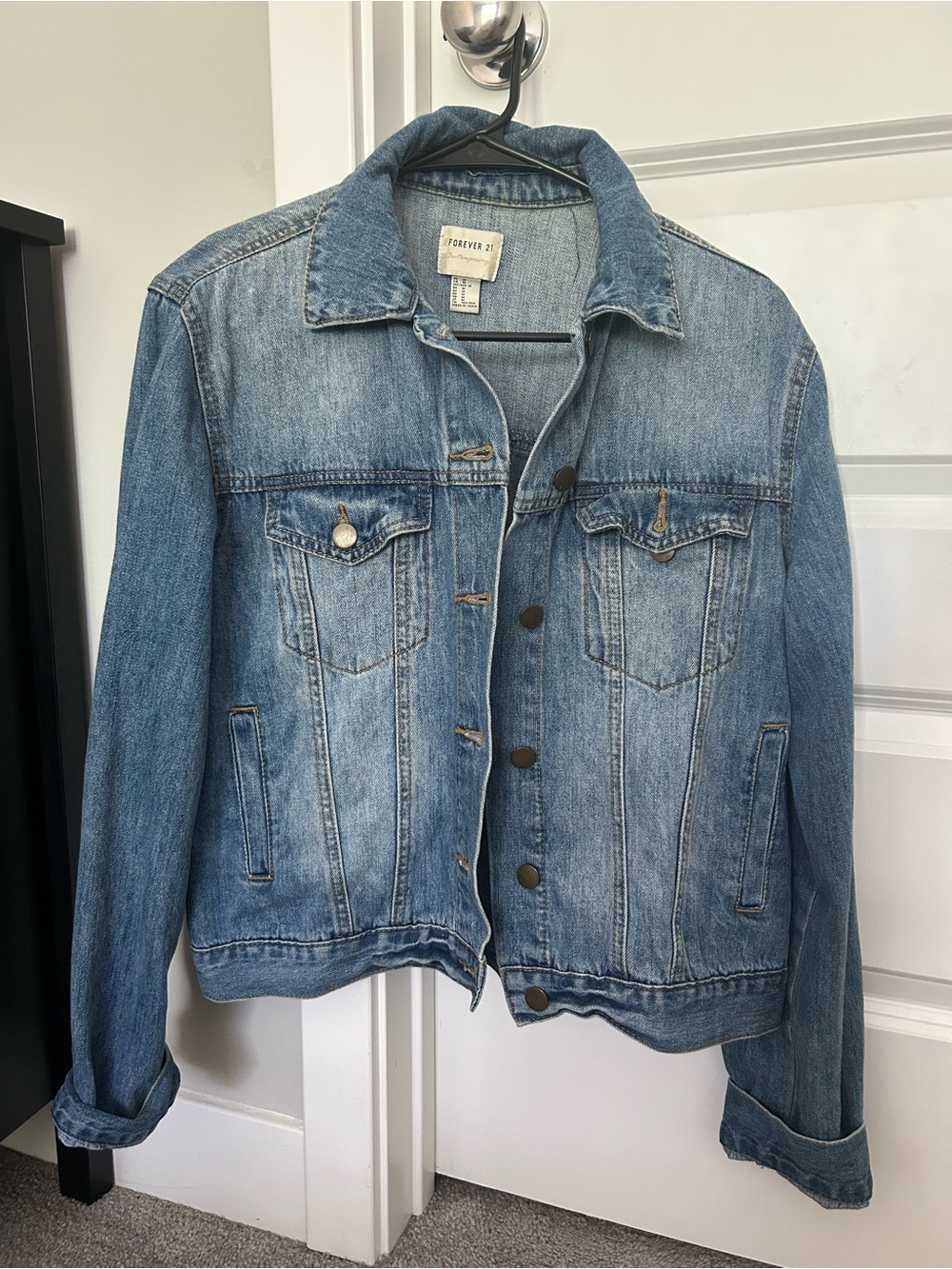 Forever 21 Light Wash Blue Denim Jacket